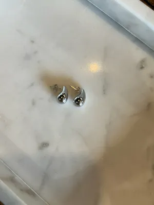 Silver Mini Teardrop Earrings