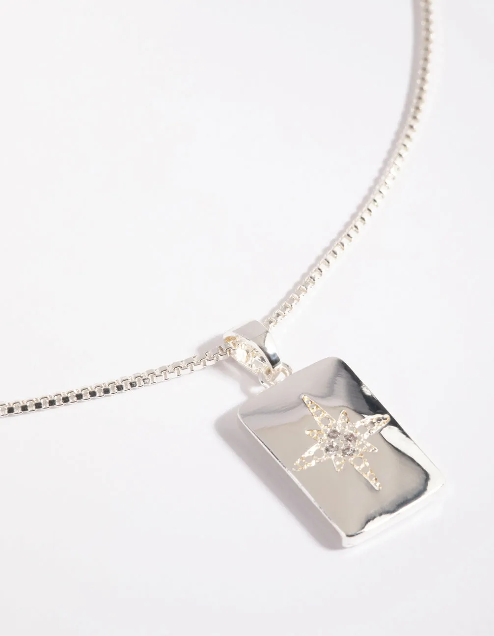 Silver Plated Cubic Zirconia Celestial Charm