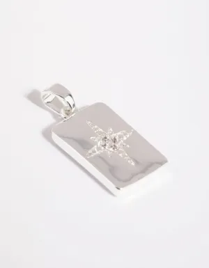 Silver Plated Cubic Zirconia Celestial Charm
