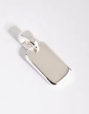 Silver Plated Mini Tag Charm