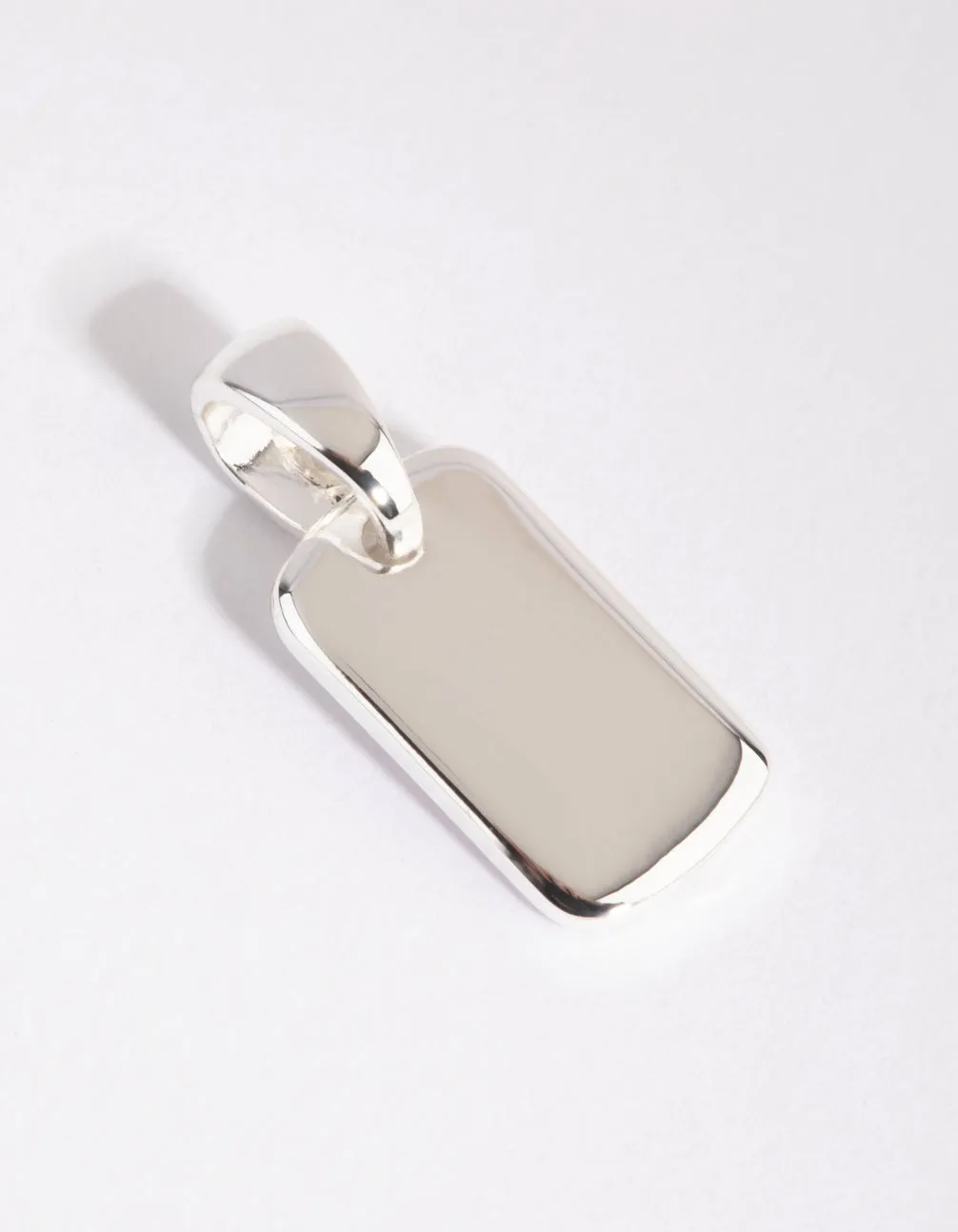 Silver Plated Mini Tag Charm