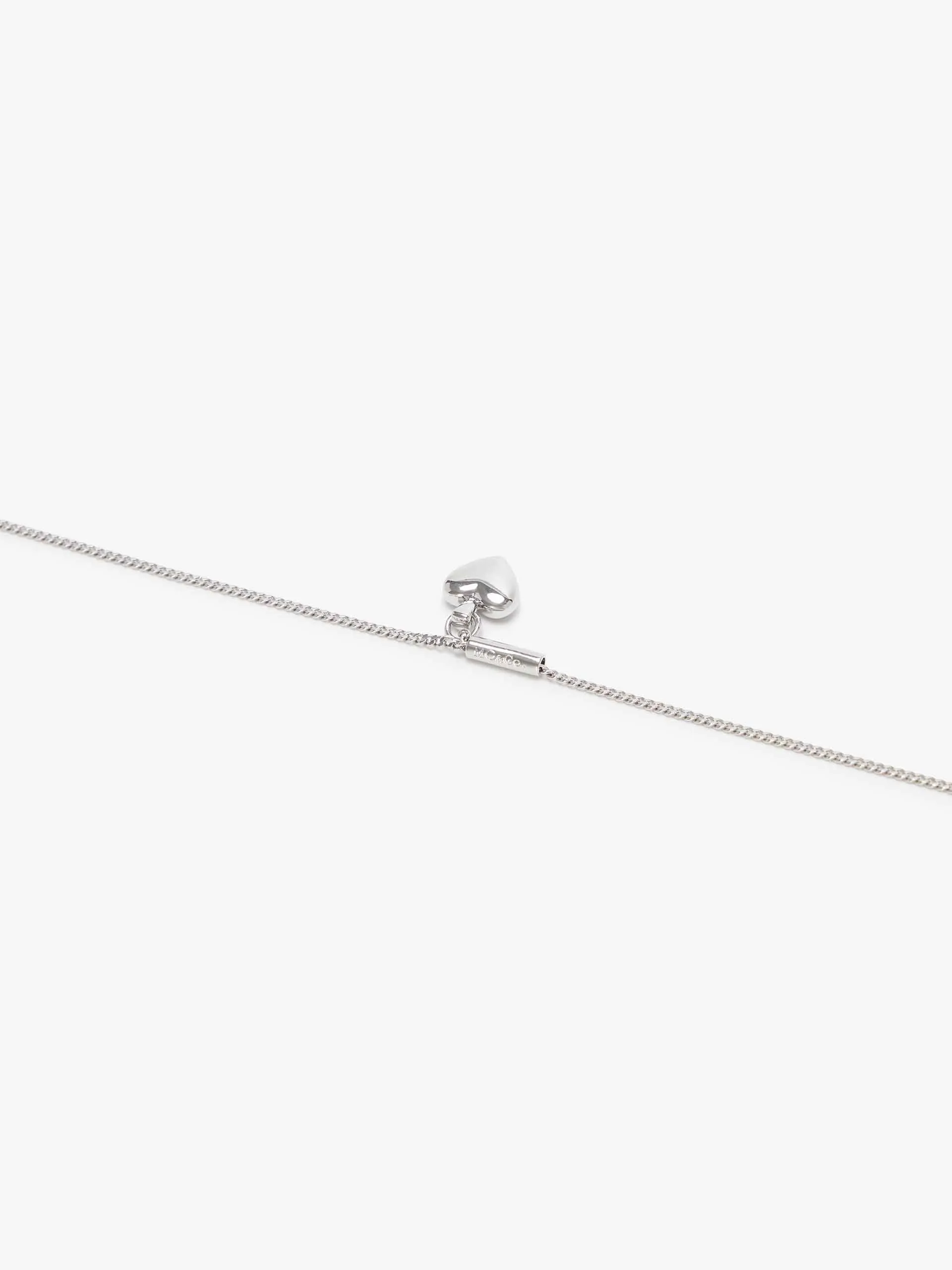 Silver Tone Heart Pendant Necklace