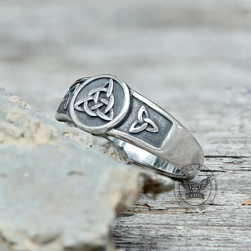 Simple Celtic Knot Stainless Steel Viking Ring