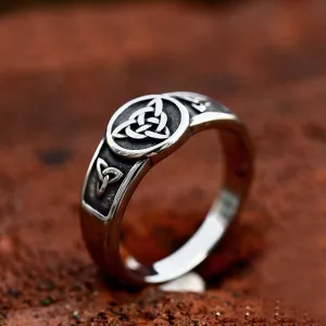 Simple Celtic Knot Stainless Steel Viking Ring