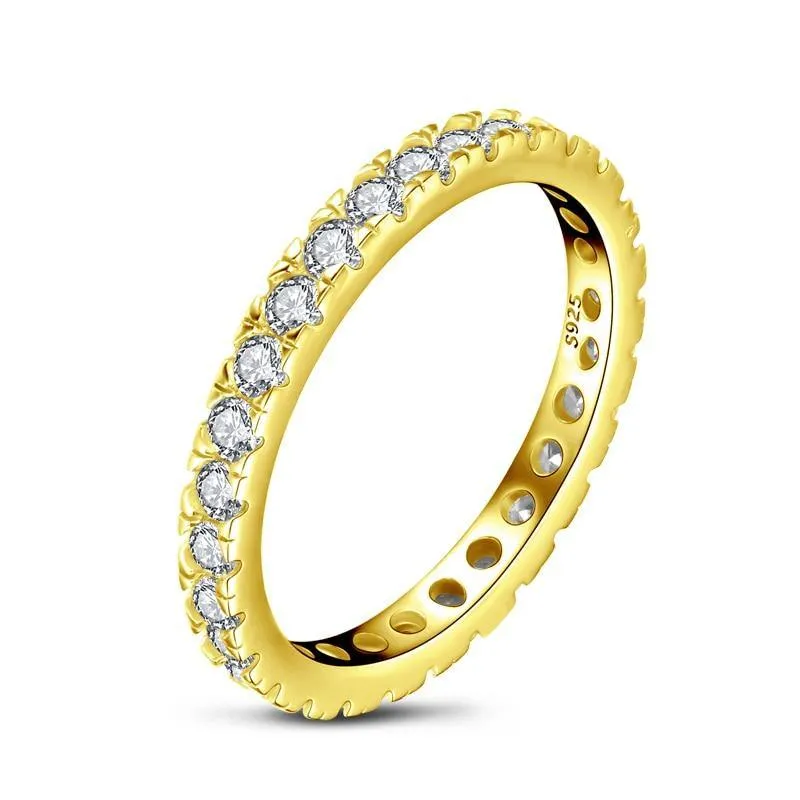 Simple Geometric Stackable Simulated Diamond Engagement Ring