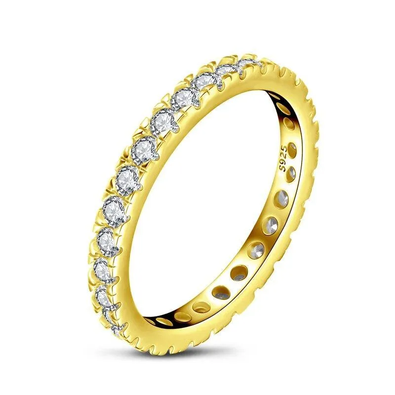 Simple Geometric Stackable Simulated Diamond Engagement Ring