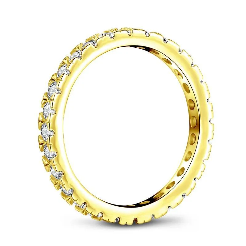 Simple Geometric Stackable Simulated Diamond Engagement Ring