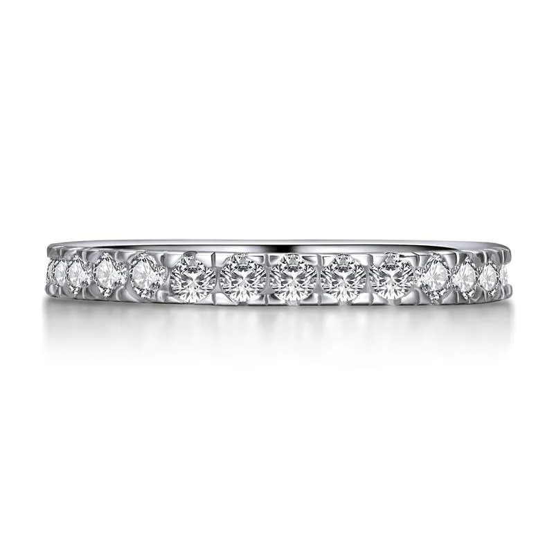 Simple Geometric Stackable Simulated Diamond Engagement Ring