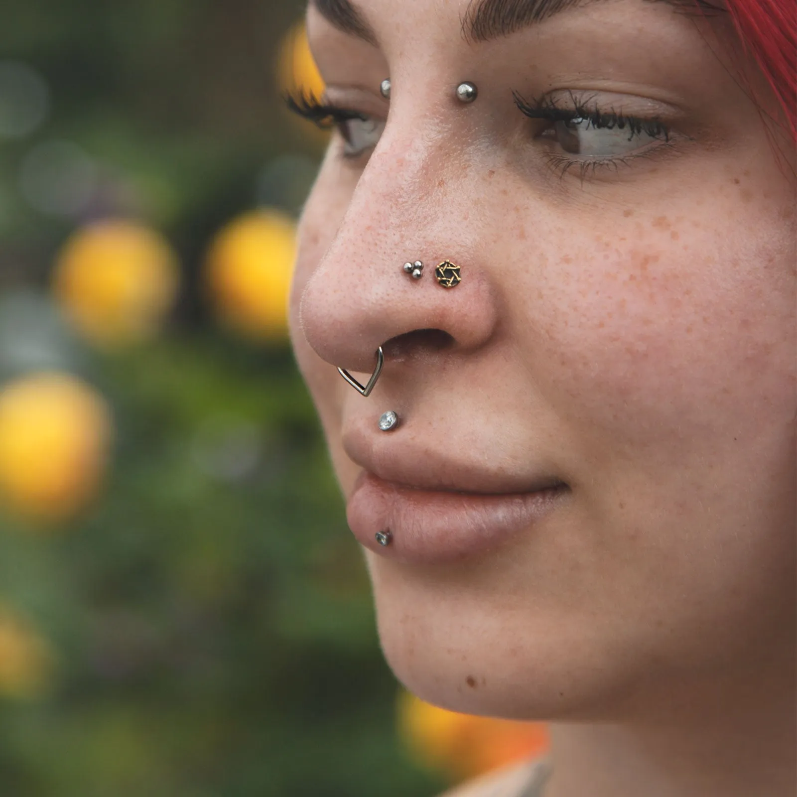Simple Teardrop Titanium Septum Clicker Ring
