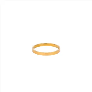 Siouxsie Flat Simple Ring - Gold