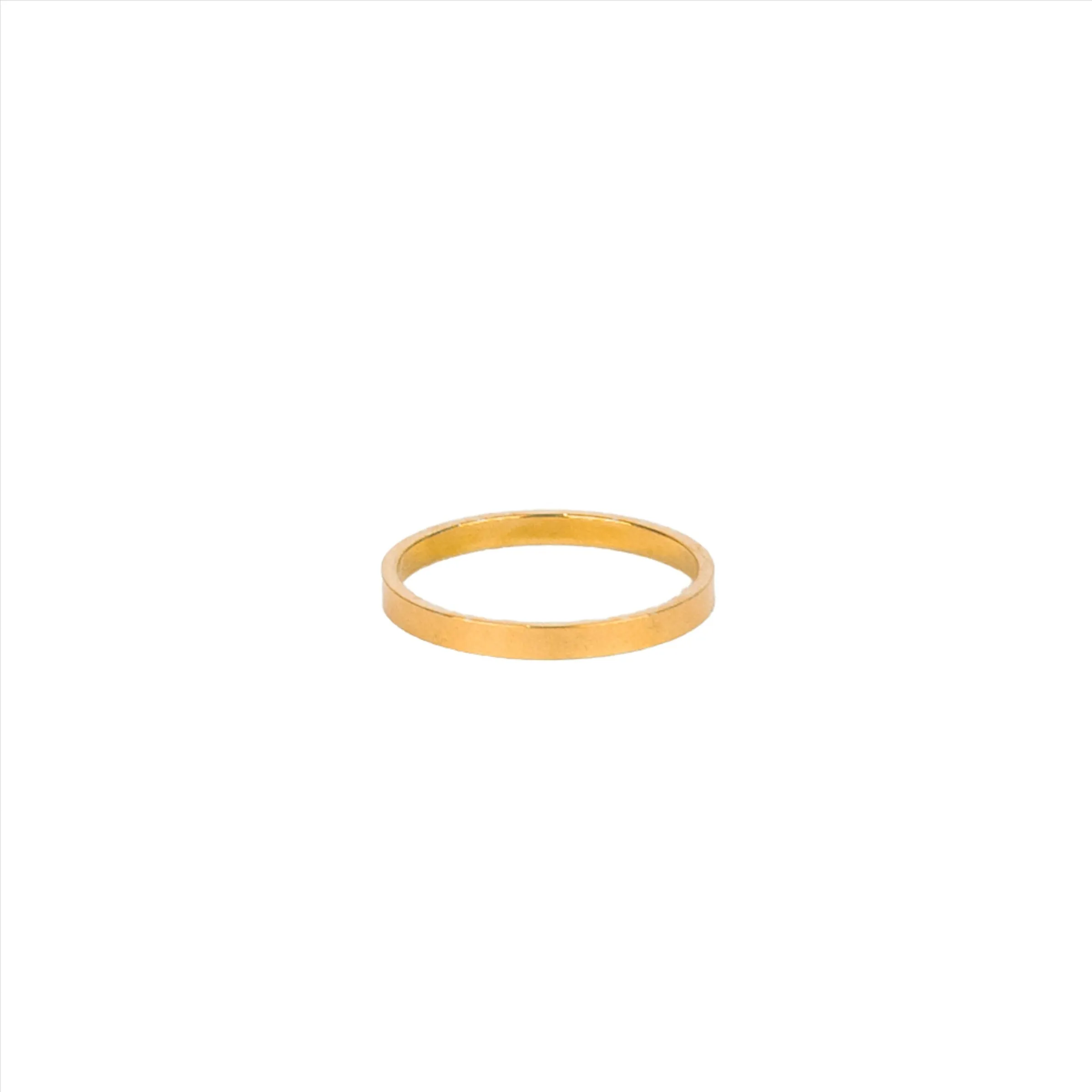 Siouxsie Flat Simple Ring - Gold