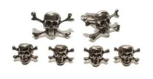 Skull and Bones Cufflinks and Studs Set - Style #FS5666
