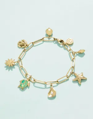 Spartina Seahorse Charm Bracelet 7.5”