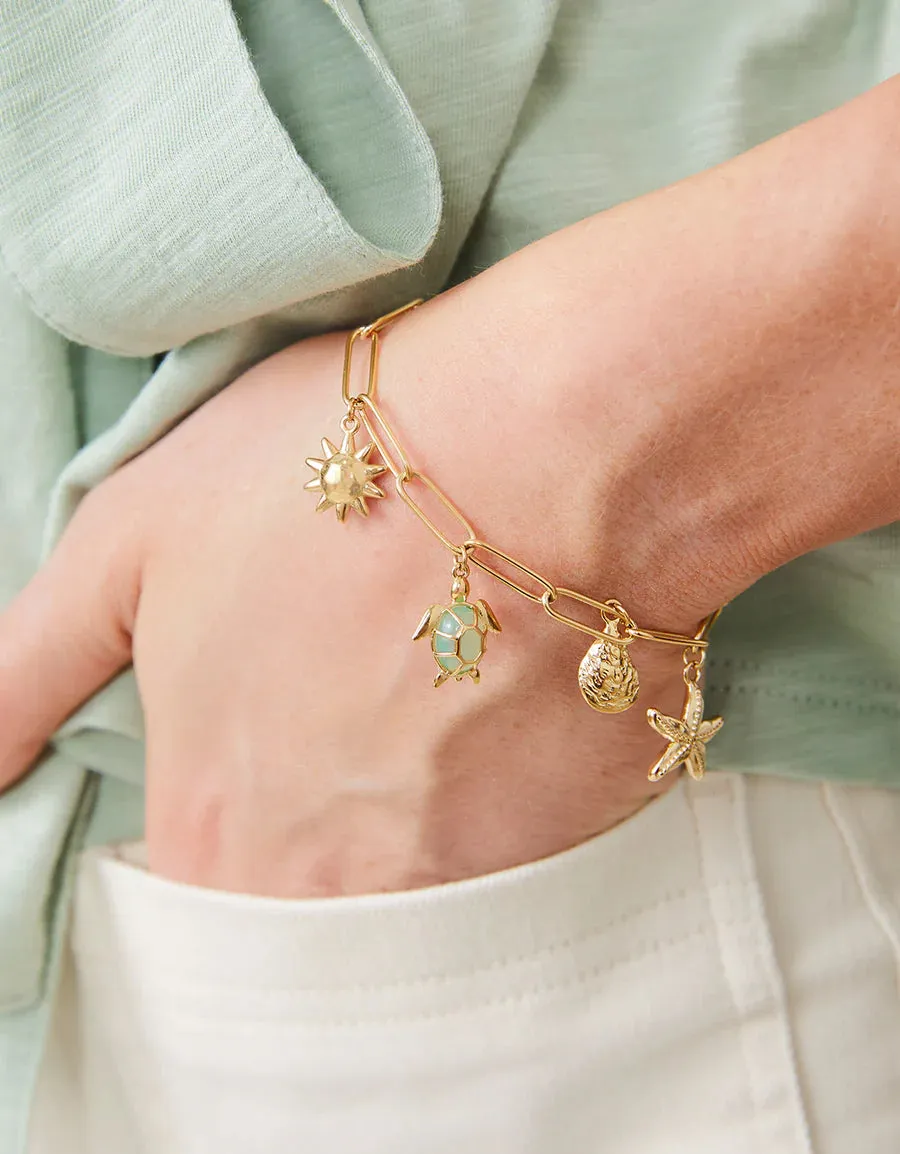Spartina Seahorse Charm Bracelet 7.5”