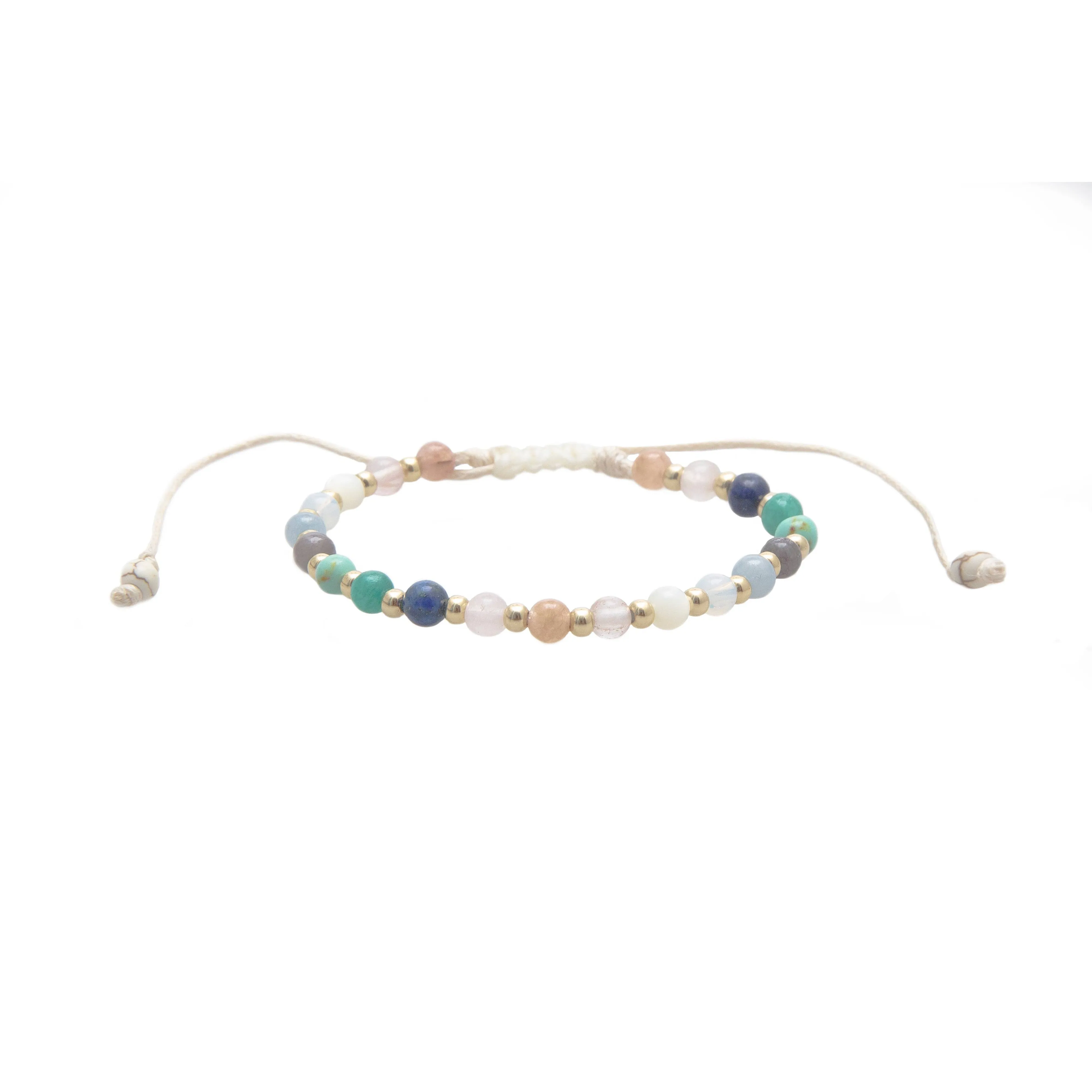 Spiritual Healer 4mm Beaded Bracelet (Gold)