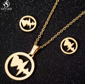 Stainless Steel Heartbeat Necklaces Pendants Romantic LOVE Heart Necklace Lover Gifts
