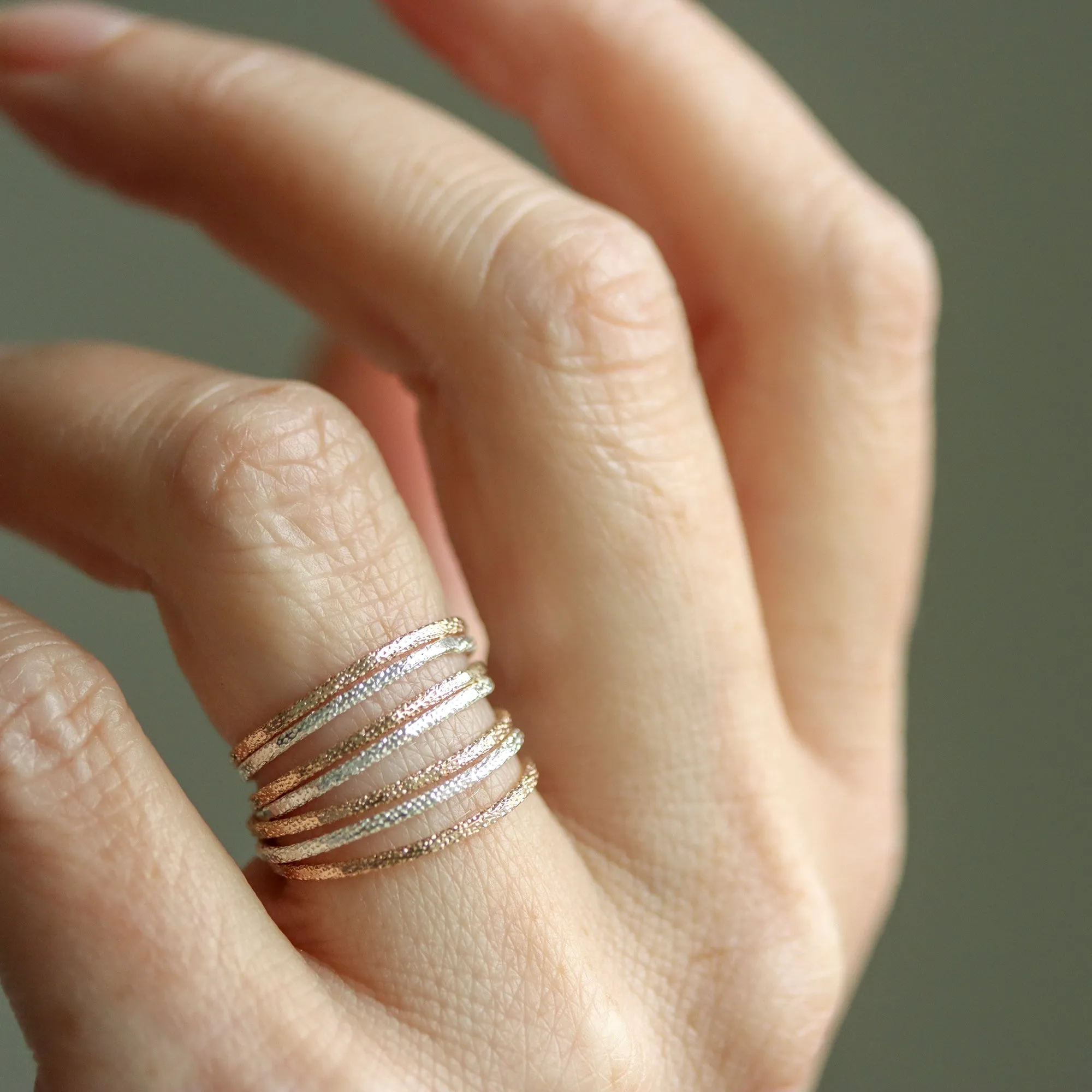 Stardust Stacking Rings