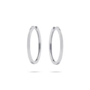 Sterling Silver 3cm Polished Hoop Earrings
