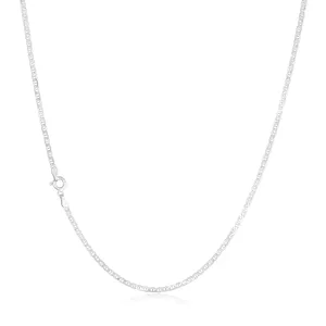 Sterling Silver 50cm Anchor Bevel Flat Chain