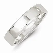 Sterling Silver 5mm Flat Wedding Band Ring