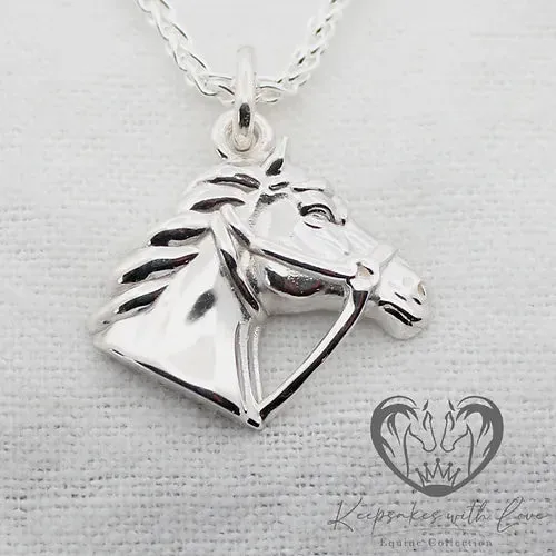 Sterling Silver Horse Head Pendant