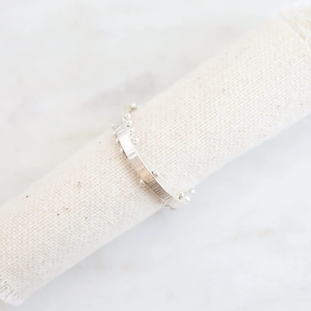 Sterling Silver Scattered Dot Ring