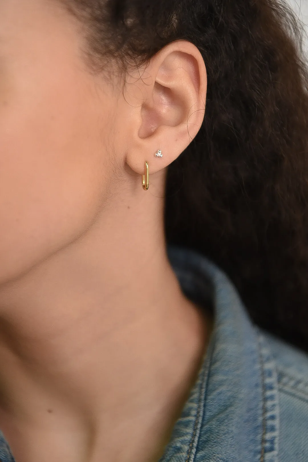 Sterling Silver Triple Ball Earrings