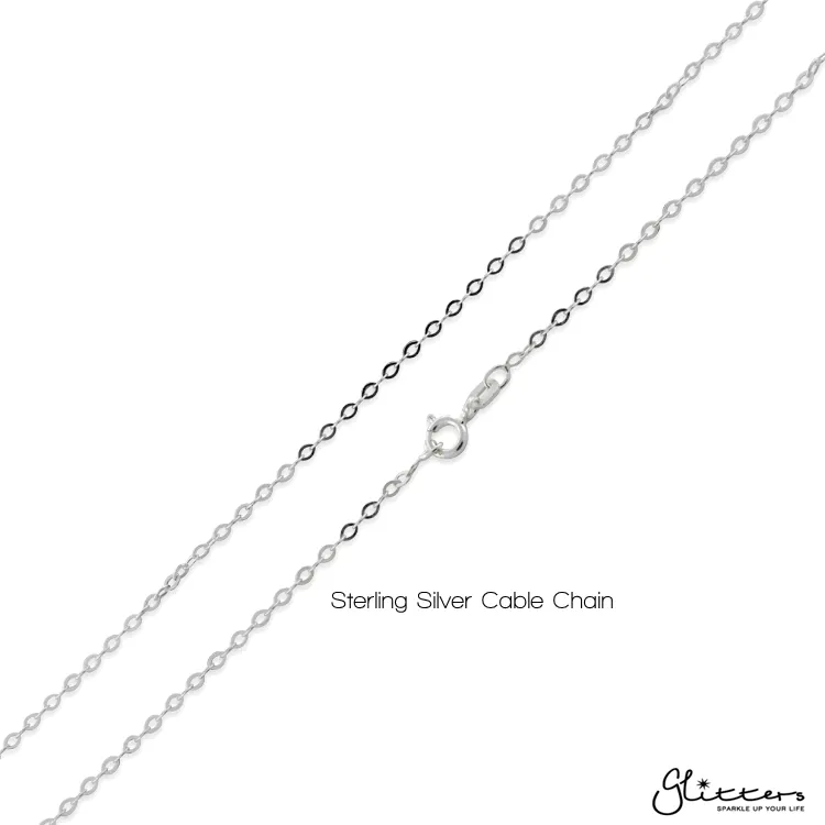 Sterling Silver Two Tone Double Hearts Women's Necklace
