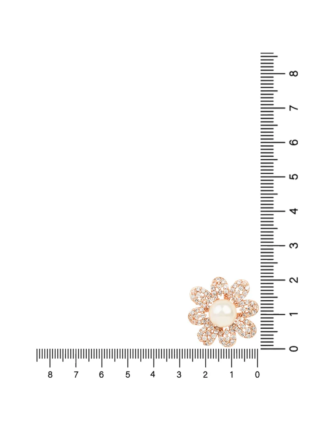 Stylish Latest Fashion Rose Gold-Plated & White Floral Studs Earrings for Women