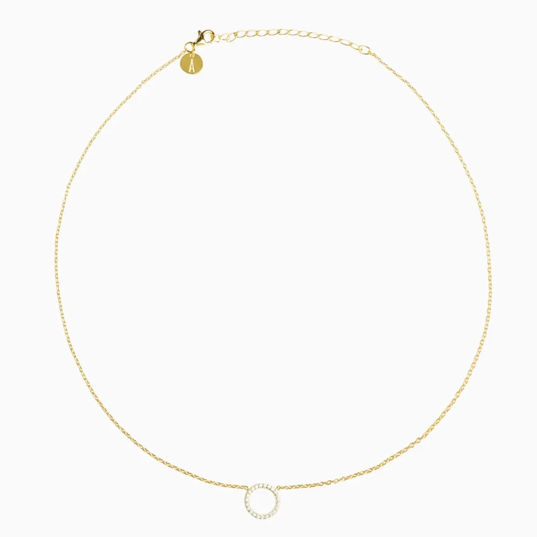Stylish Zirconia Gold Pendant