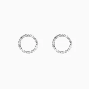Stylish Zirconia Silver Earrings