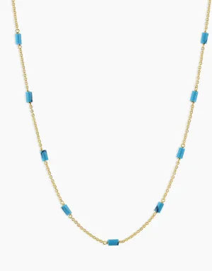 Tatum Bead Necklace - Turquoise
