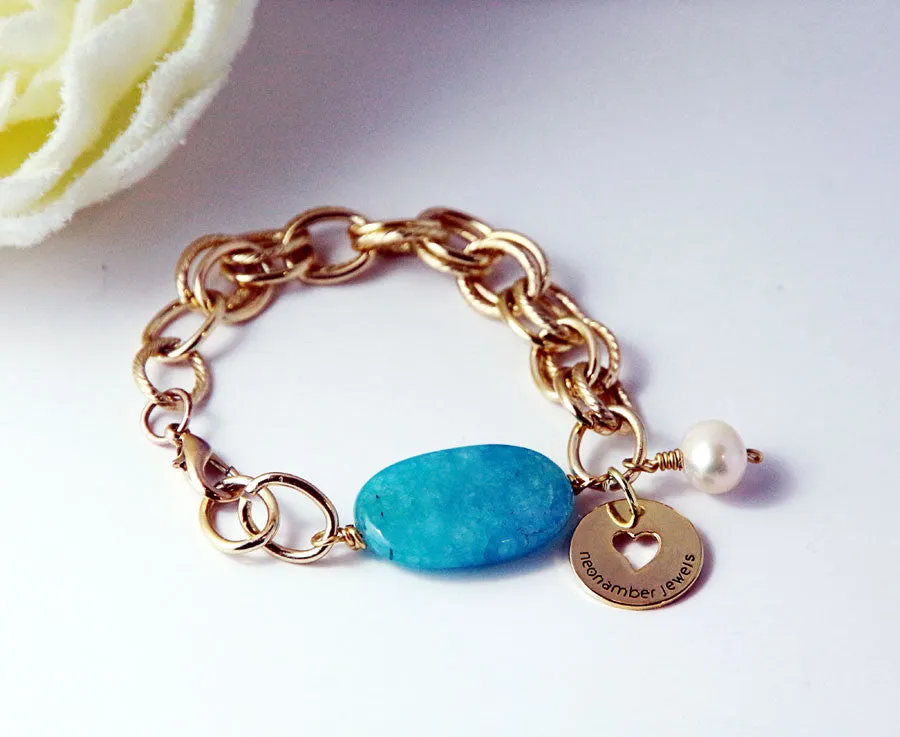 The Dew Turquoise Chain Bracelet
