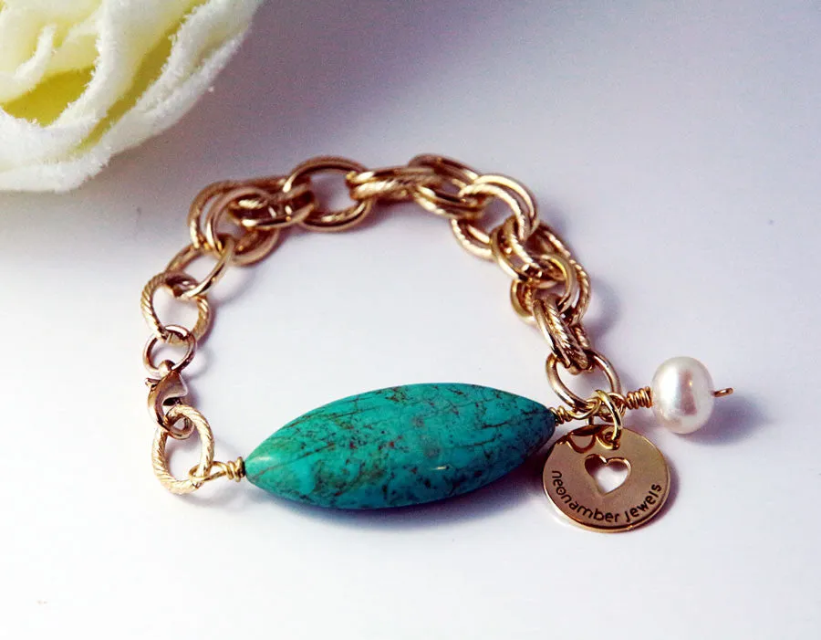 The Dew Turquoise Chain Bracelet