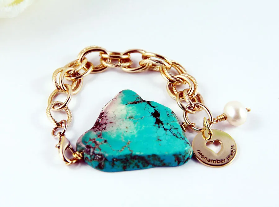The Dew Turquoise Chain Bracelet