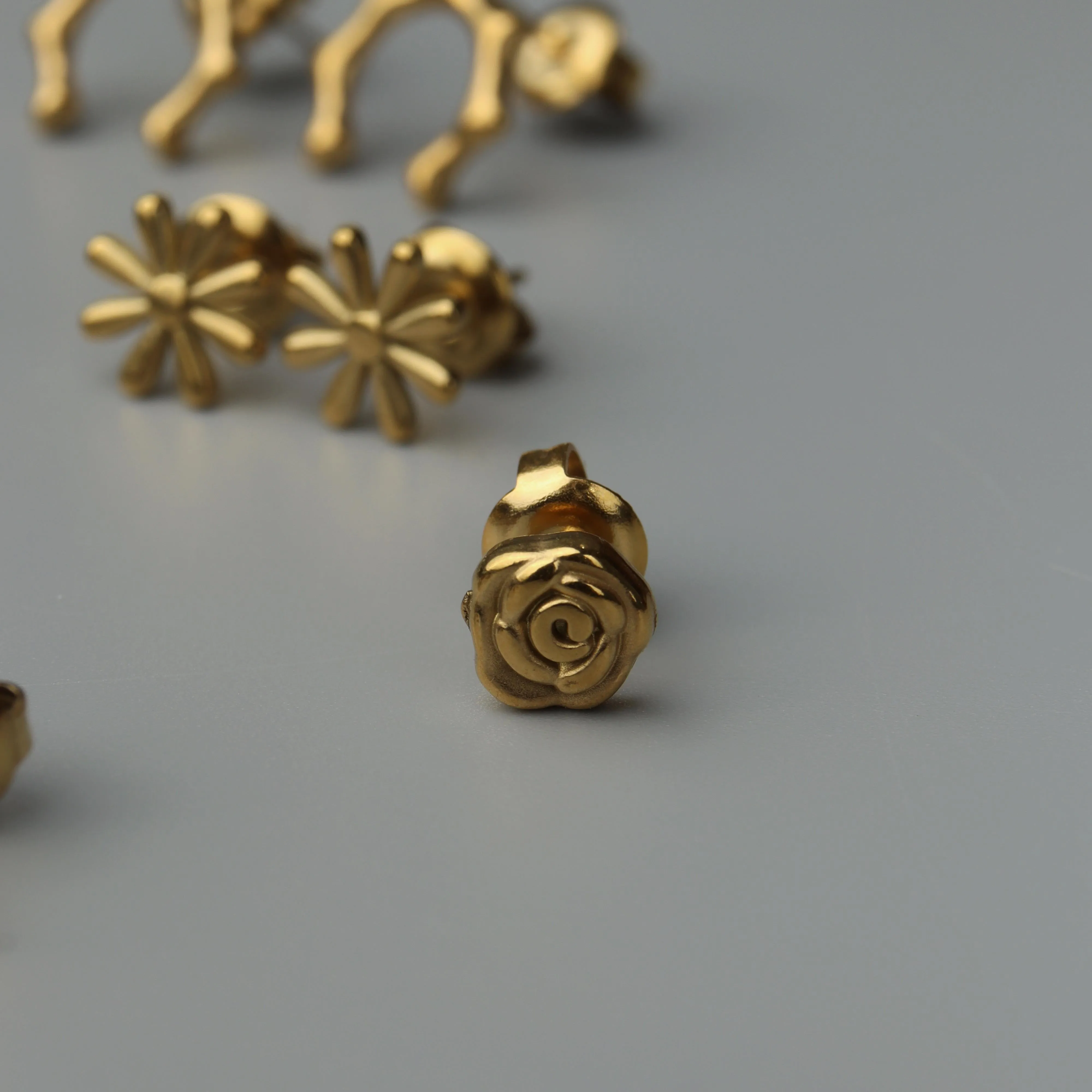 Thin Piercing Unique Shape Stud Earrings Collections