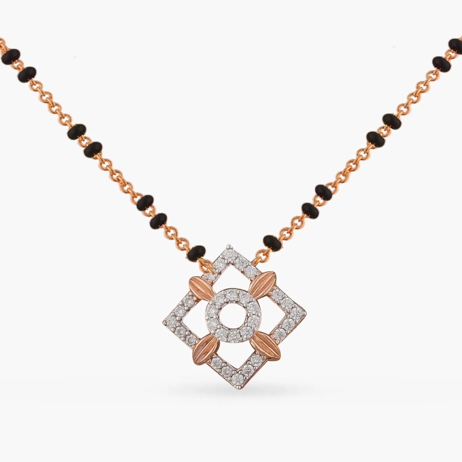 Timeless CZ Charm Silver Mangalsutra