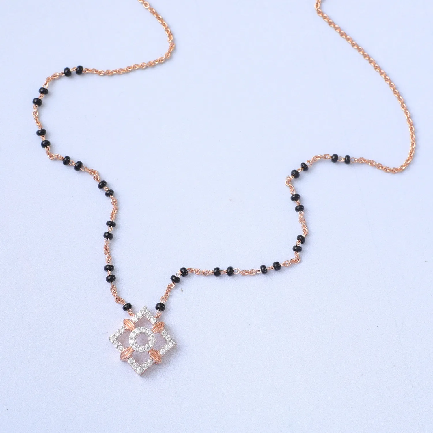 Timeless CZ Charm Silver Mangalsutra