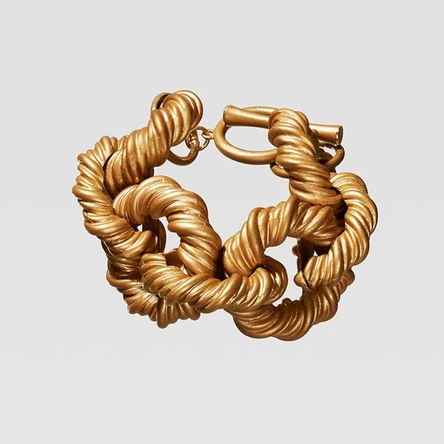 Trendy Gold Chain Link Bracelet
