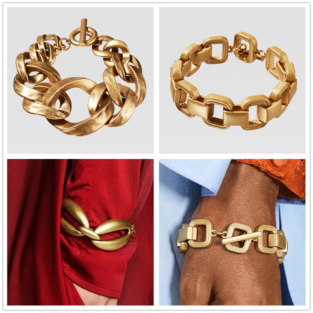 Trendy Gold Chain Link Bracelet