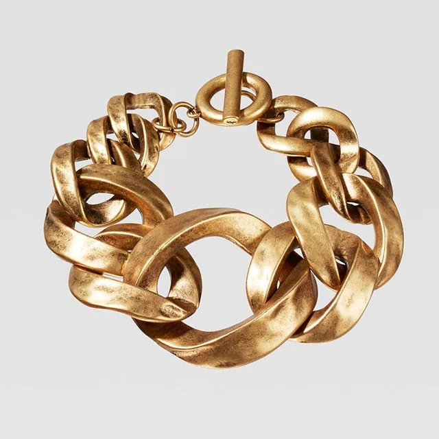 Trendy Gold Chain Link Bracelet