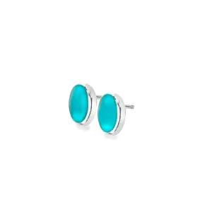 Turquoise oval studs