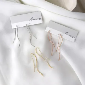 Twist Thread Through Earrings