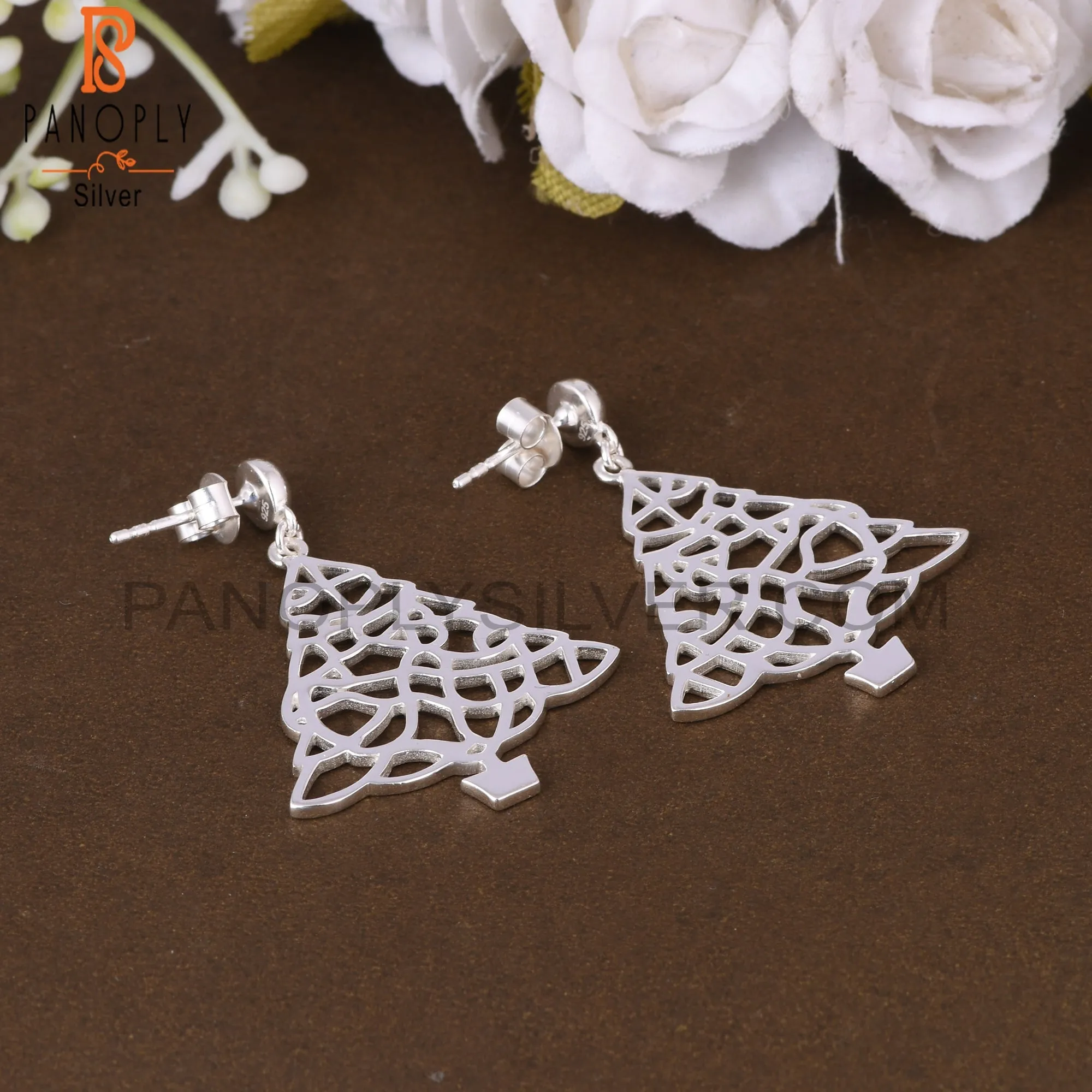 Unique 925 Sterling Silver Party Wear Earrings