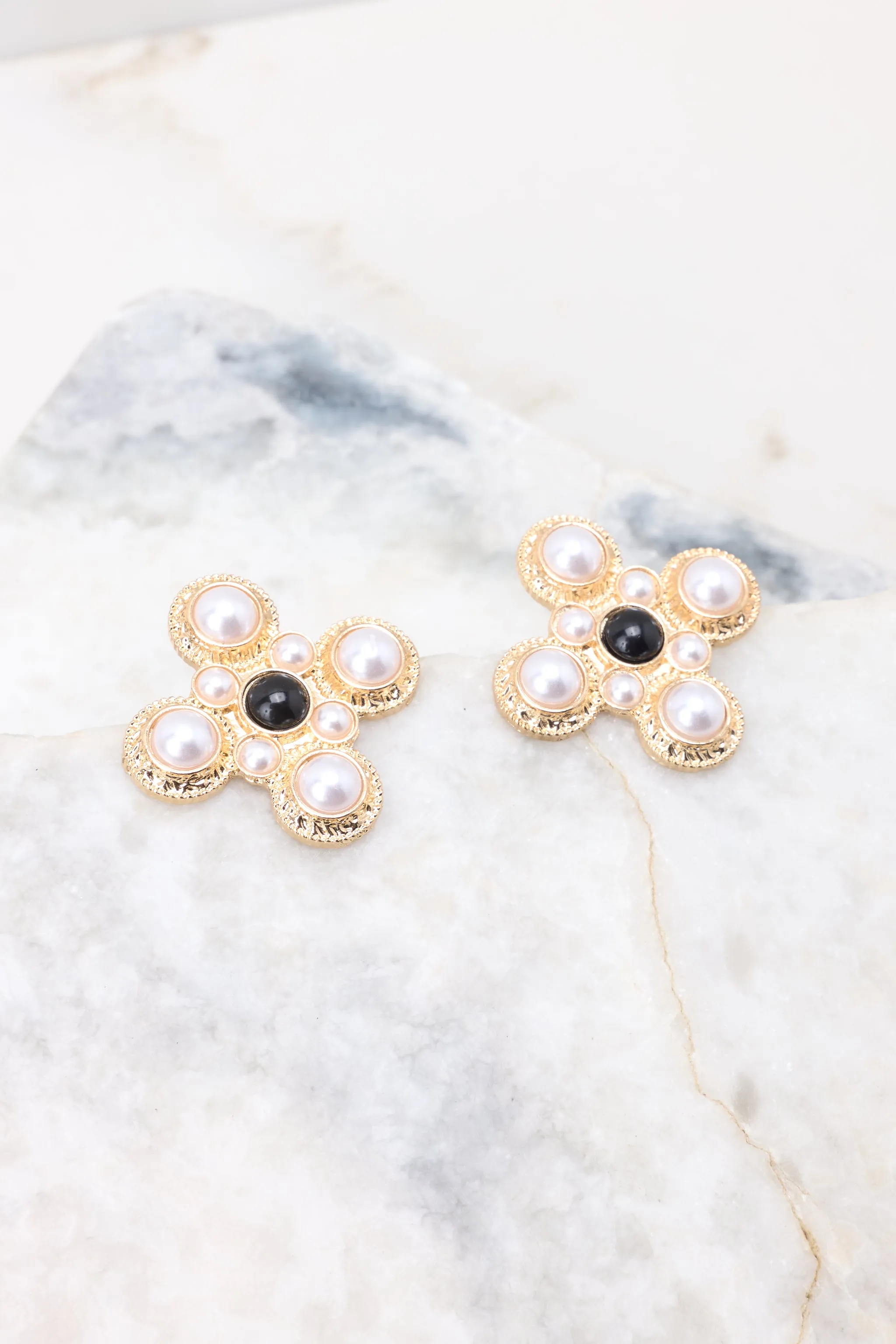 Unique Approach Gold And Pearl Earrings