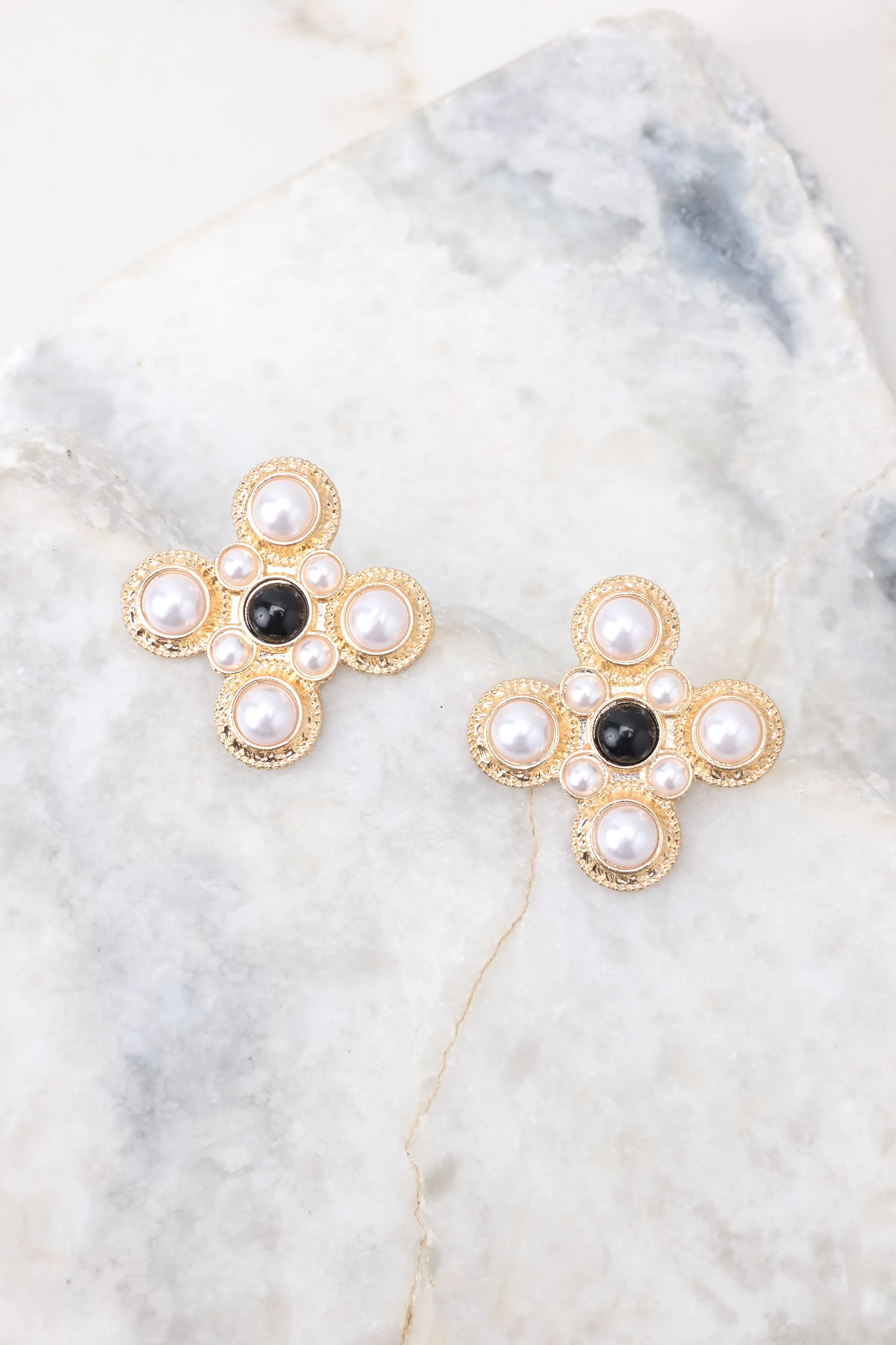 Unique Approach Gold And Pearl Earrings