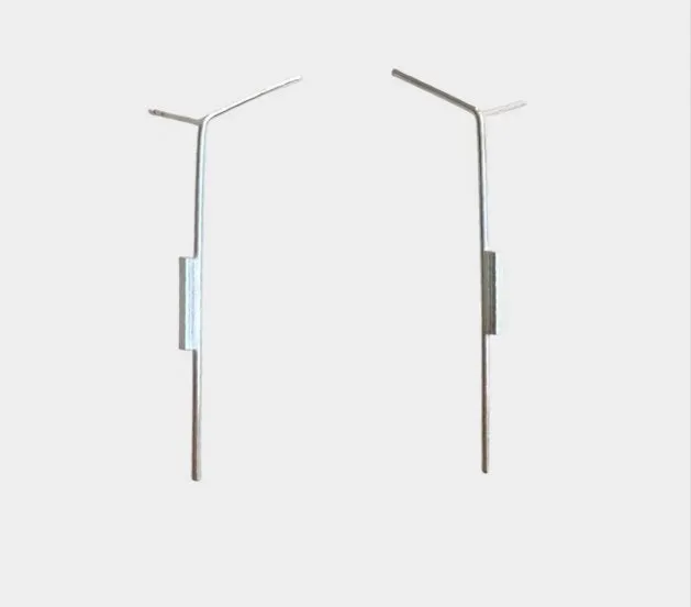 Unique Statement earrings I Silver long earrings I Minimalist geometric earrings