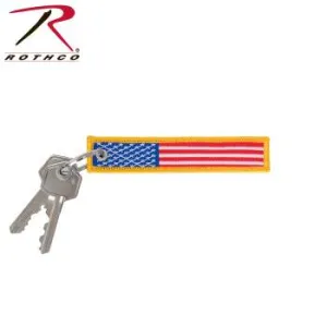 US Flag Patch Keychain