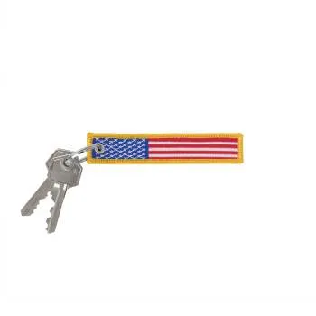 US Flag Patch Keychain