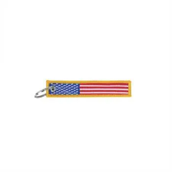 US Flag Patch Keychain